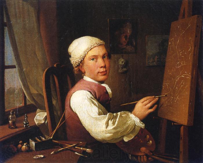 Jens Juel Self-portrait Norge oil painting art